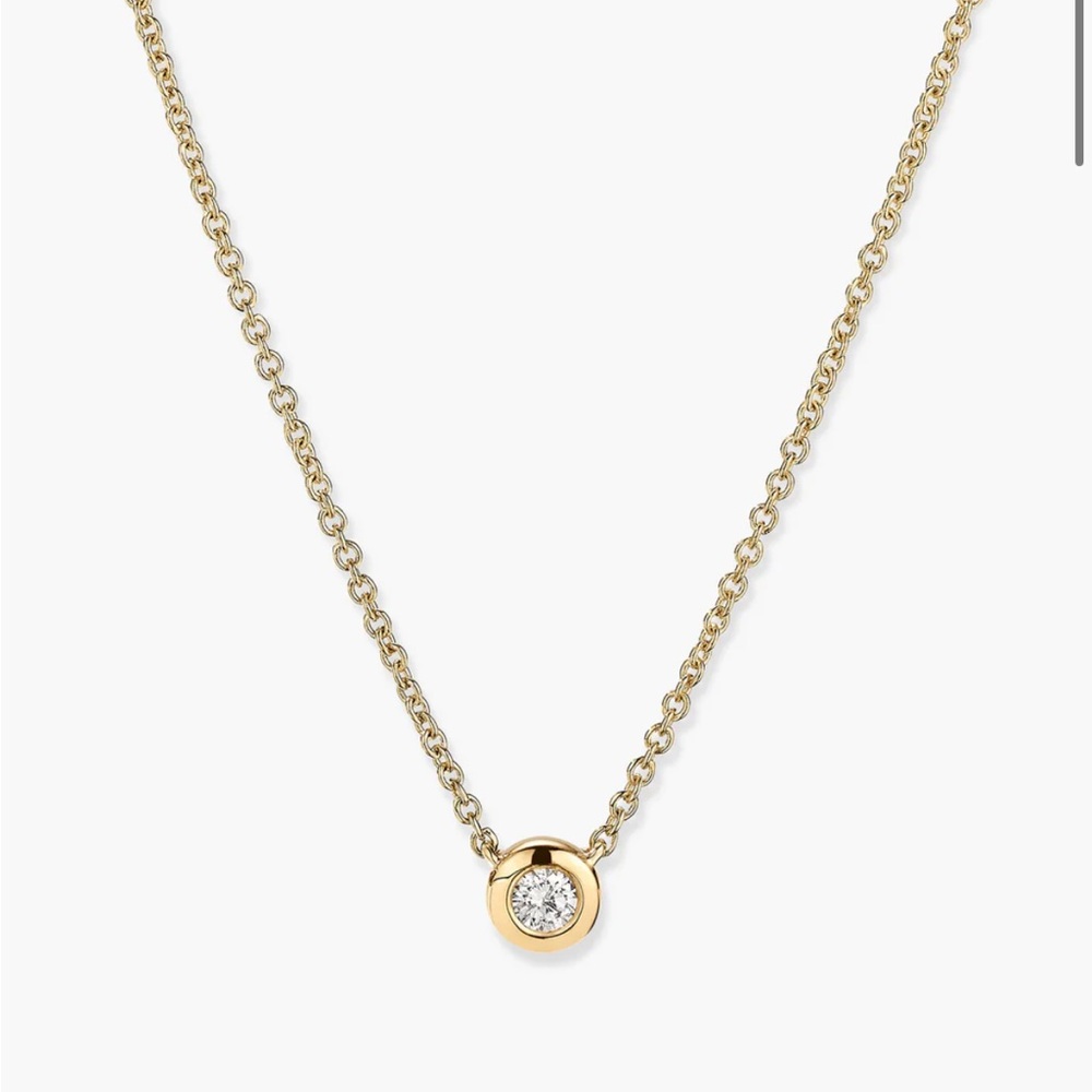 Mejuri Gold Single Diamond Necklace